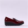 Wonders Sparkle Stud Band Wedge Shoe - Burgundy Patent